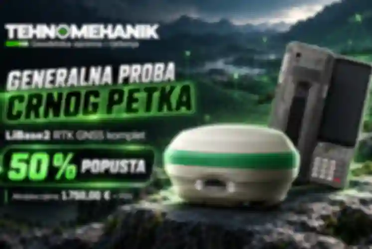 CRNI PETAK GENERALNA PROBA: LiBase2 RTK GNSS komplet uz 50 % popusta